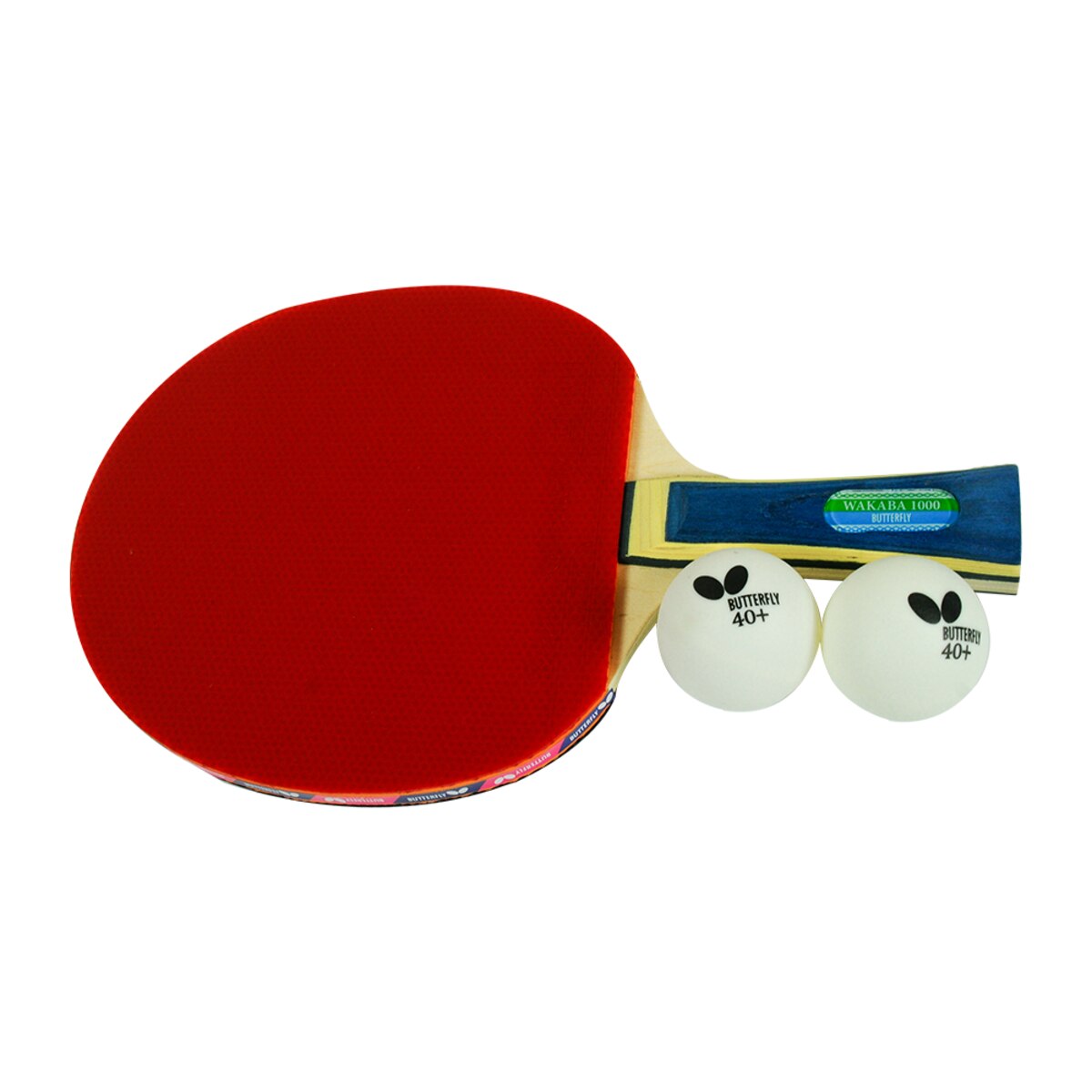 Butterfly Wakaba 1000 Racket: Racket & Balls